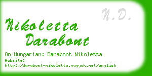 nikoletta darabont business card